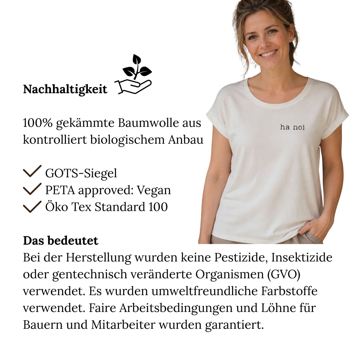 Sommerliches Statement Damen Shirt "ha noi"