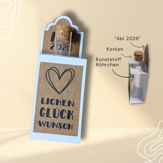 Reagenzröhrchen für Geldgeschenk oder Gutschein