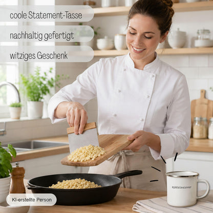 Spätzleslover Emaille Tasse für echte Fans. Eine kompromisslose Ansage für echte Schwaben oder gut… – Ansicht 5