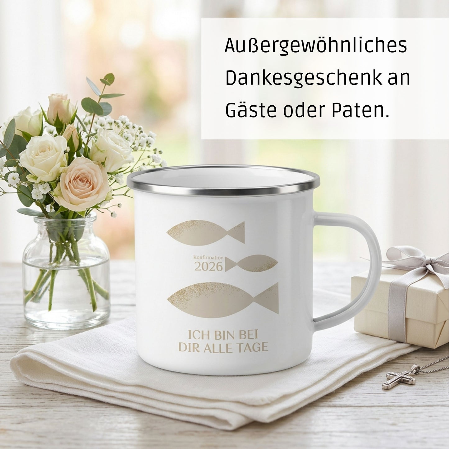 Konfirmationstasse als Geschenk oder Gastgeschenk zur Konfirmation