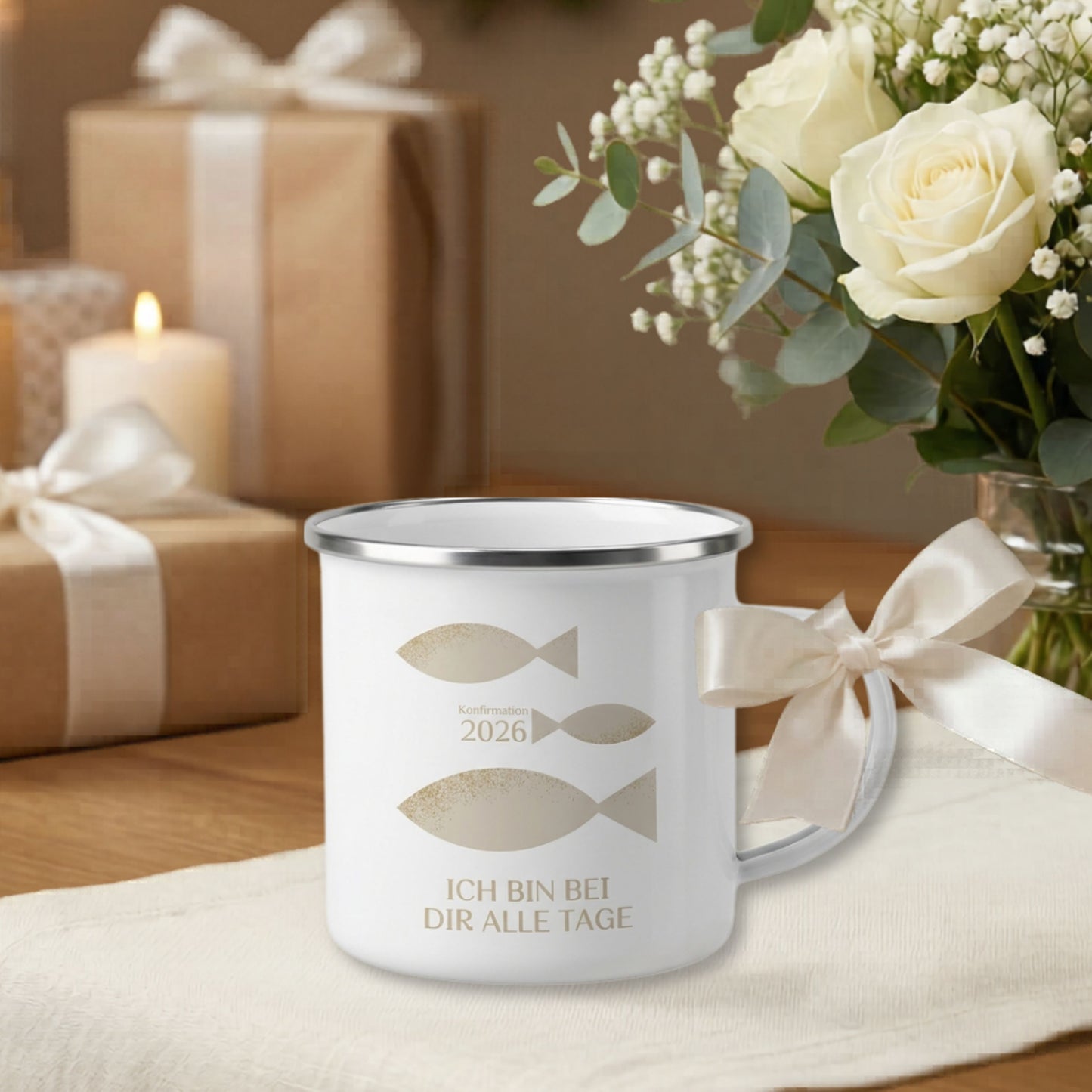 Konfirmationstasse als Geschenk oder Gastgeschenk zur Konfirmation