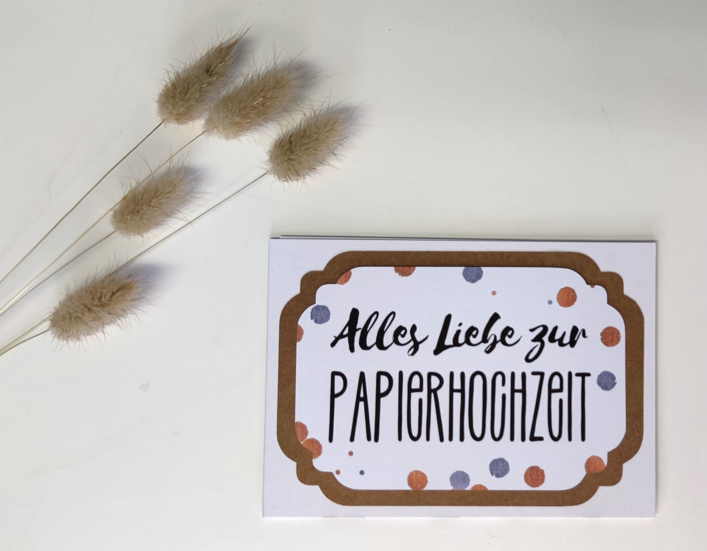 3-fach Karte zum 1. Hochzeitstag mit Umschlag | Alles Liebe zum 1. Hochzeitstag | Persönliche handmade… – Ansicht 8
