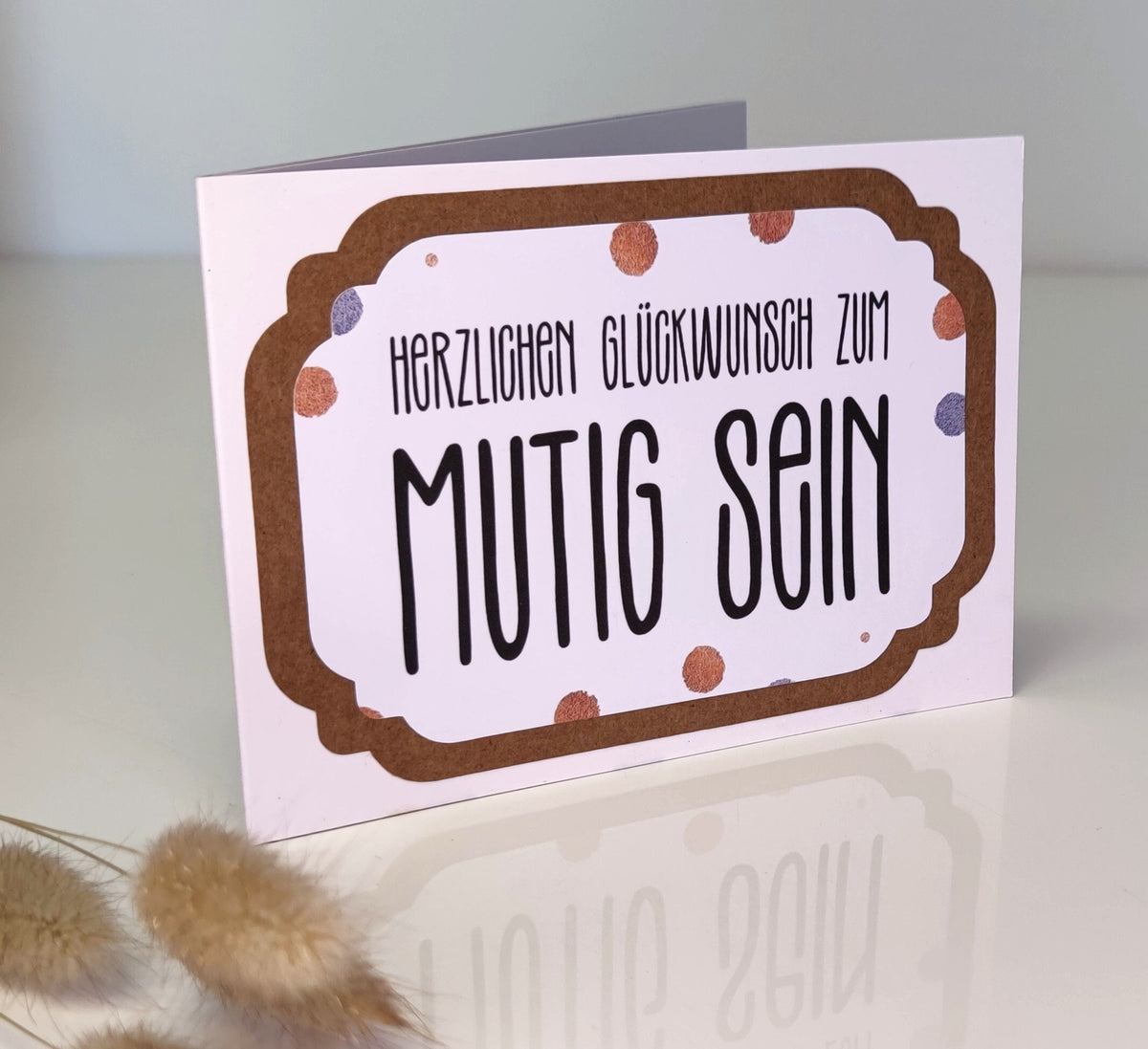 3-fach Karte "Herzlichen Glückwunsch zum mutig sein" mit Umschlag | zur Firmengründung | zur… – Ansicht 6