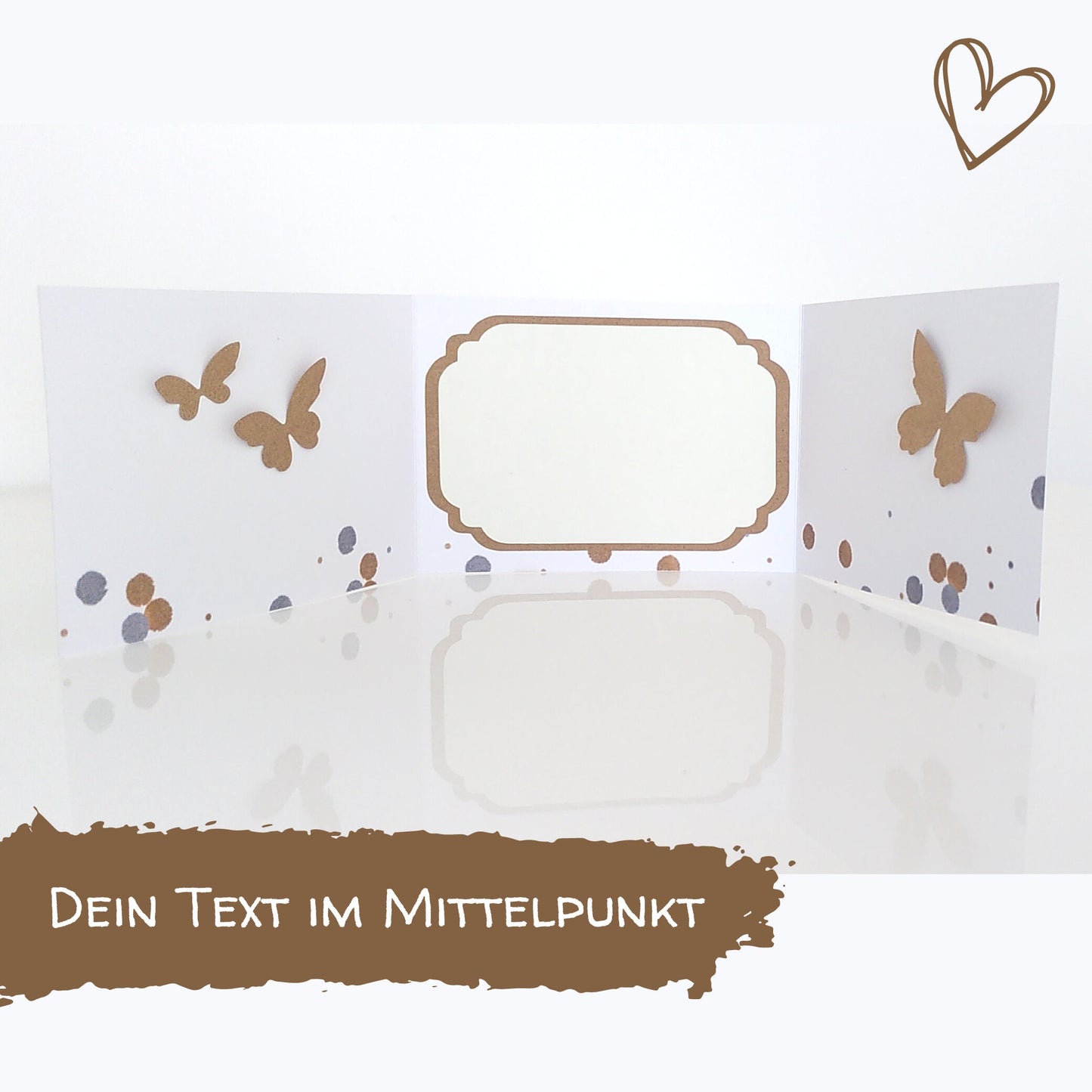 3-fach Karte zum 20. Hochzeitstag mit Umschlag | Karte Porzellanhochzeit | Alles Liebe zum 20… – Ansicht 4