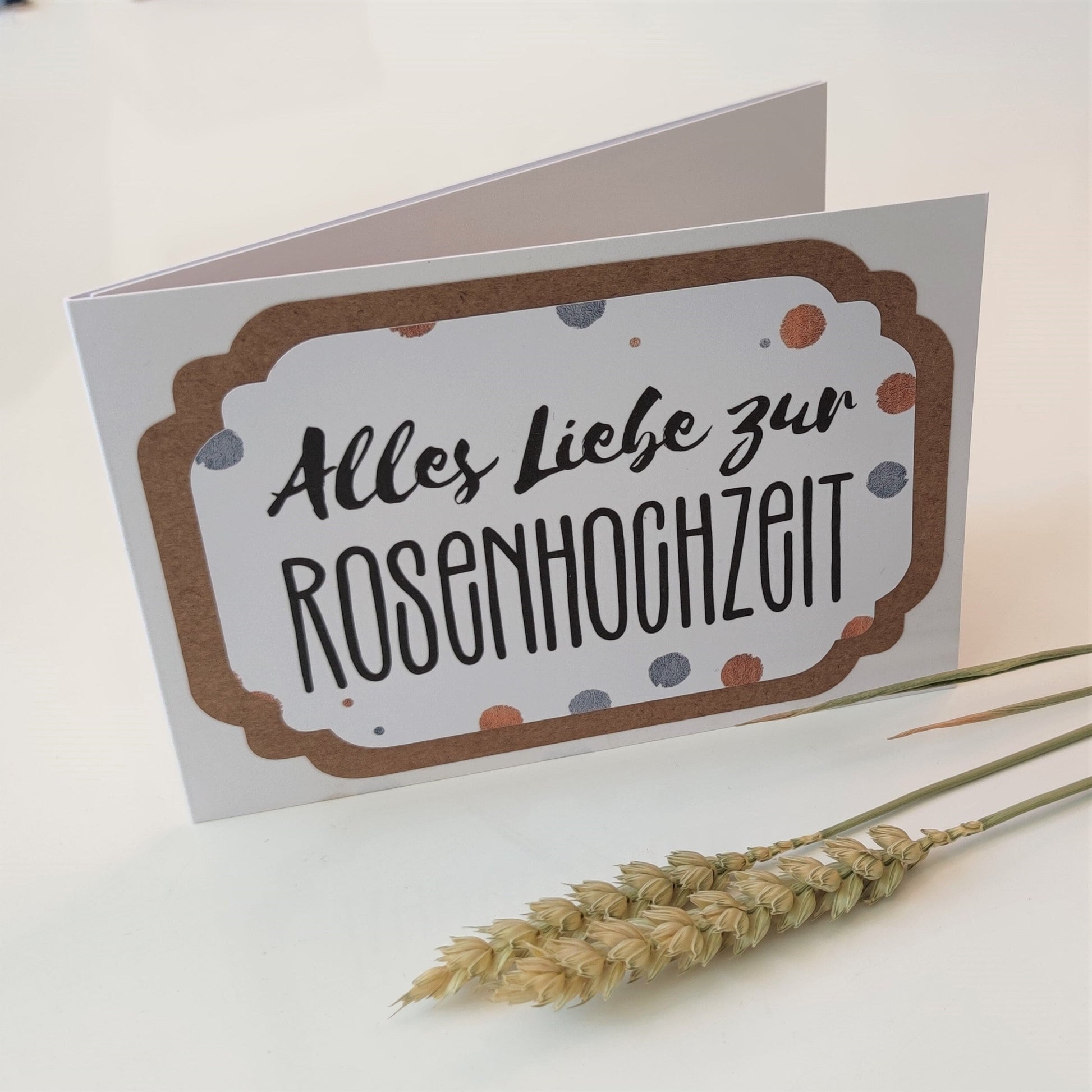 3-fach Karte zum 10. Hochzeitstag mit Umschlag | Karte Rosenhochzeit | Alles Liebe zum 10. Hochzeitstag | Glückwunsch zum 10…