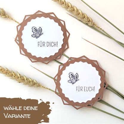 3-fach Karte zum 4. Hochzeitstag | Karte im Sonderformat zur Seidenhochzeit | Persönliches Geschenk zum… – Ansicht 4