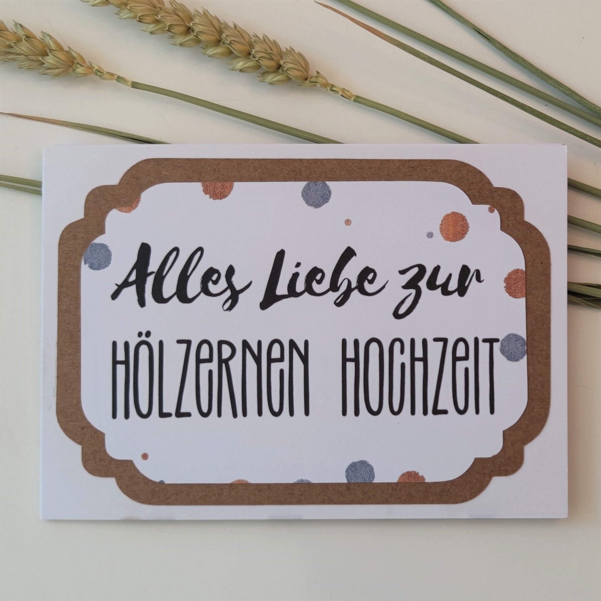 3-fach Karte zum 5. Hochzeitstag | Karte im Sonderformat zur Hölzernen Hochzeit | Persönliches Geschenk… – Ansicht 8