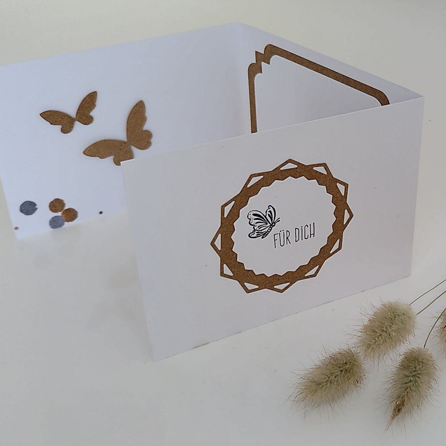 3-fach Karte zum 1. Hochzeitstag mit Umschlag | Alles Liebe zum 1. Hochzeitstag | Persönliche handmade… – Ansicht 3