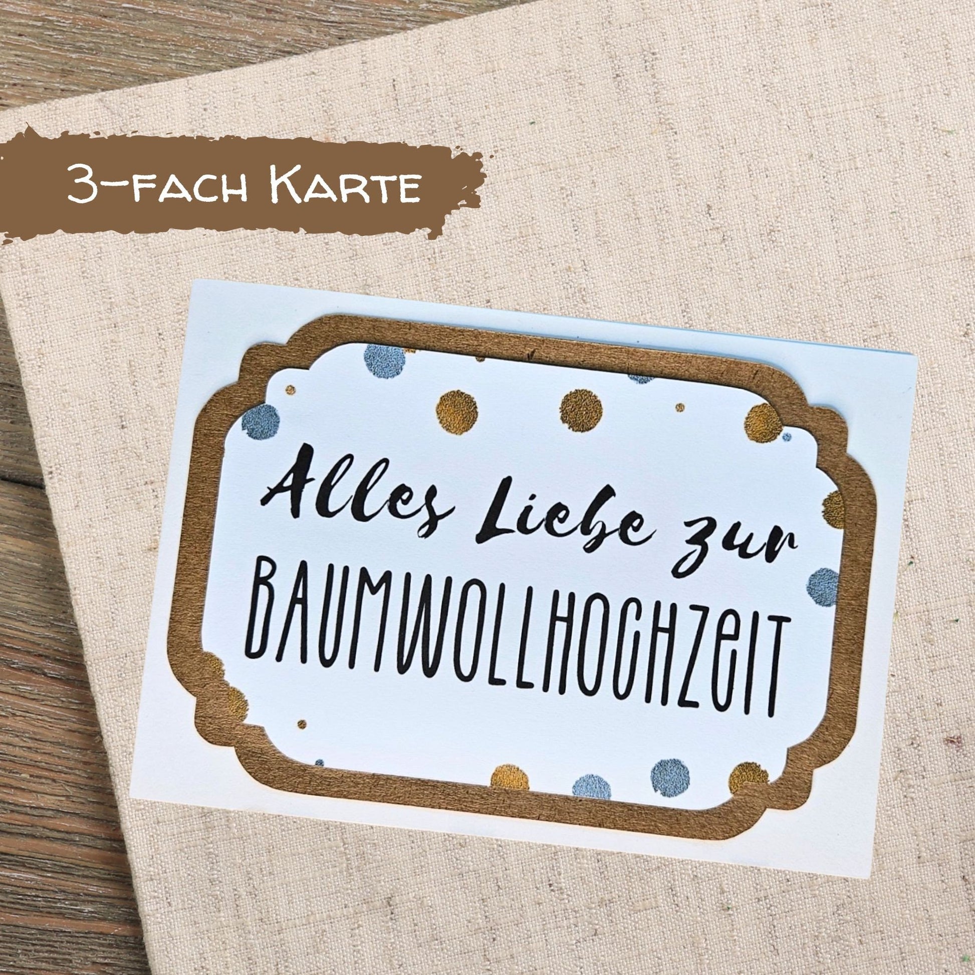 3-fach Karte zum 2. Hochzeitstag mit Umschlag | Alles Liebe zum 2. Hochzeitstag | Karte 2. Hochzeitstag – Ansicht 6