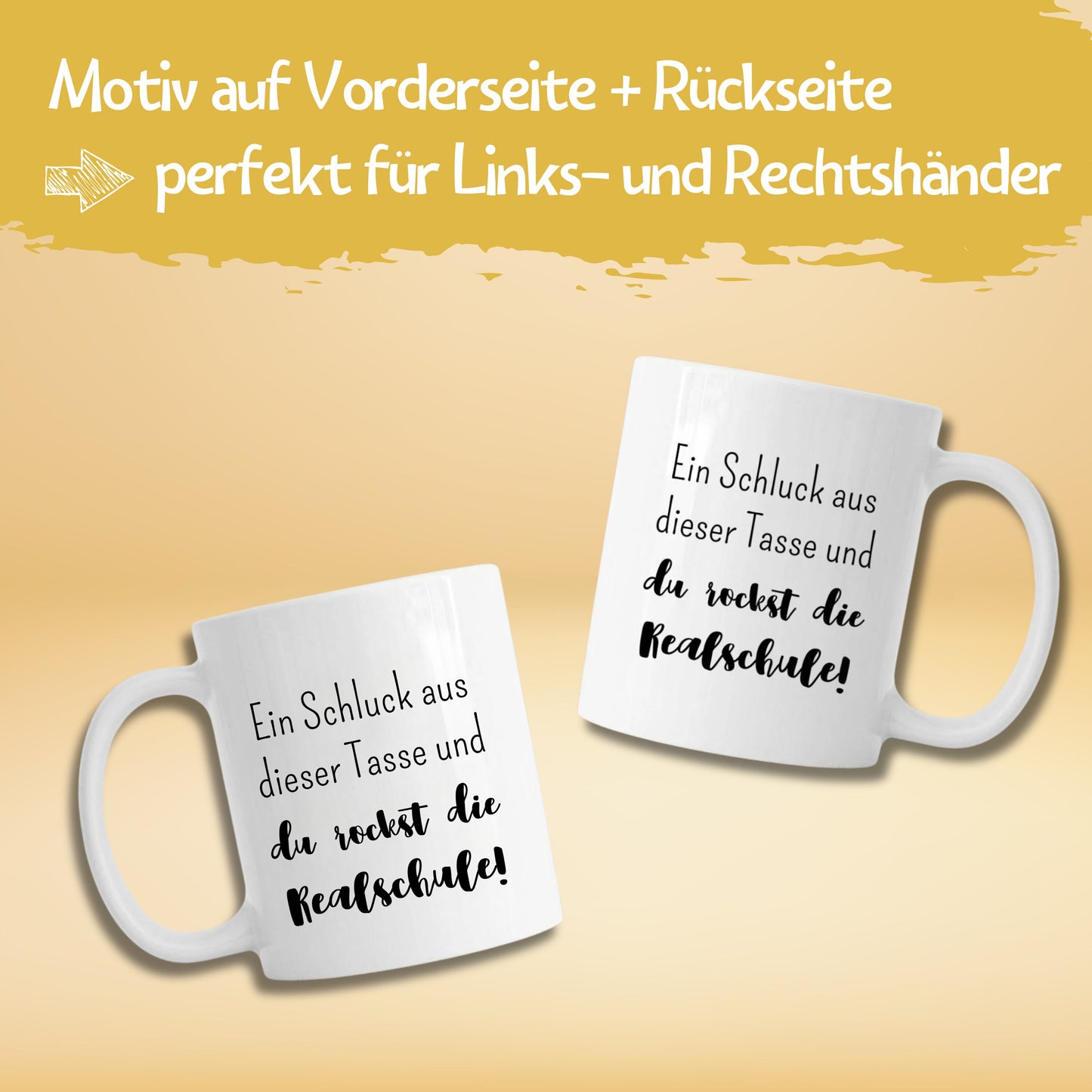 Tasse "Ein Schluck aus dieser Tasse und du rockst die Realschule!" | Geschenk zum Schulwechsel | Geschenk… – Ansicht 8