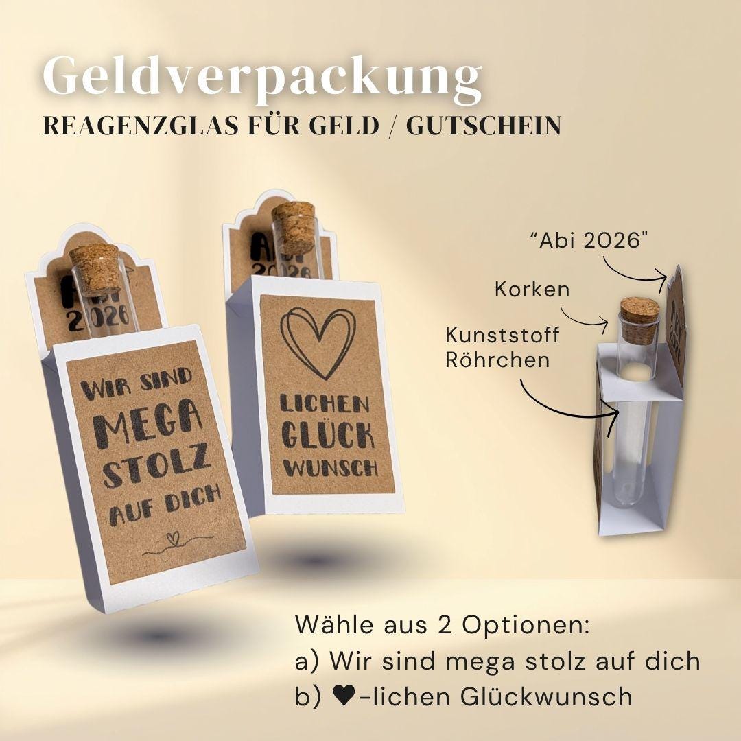 Personalisiertes Geschenk zum Abitur | Geschenkbox mit Geldgeschenk zum Abitur | Abi 2026… – Ansicht 5