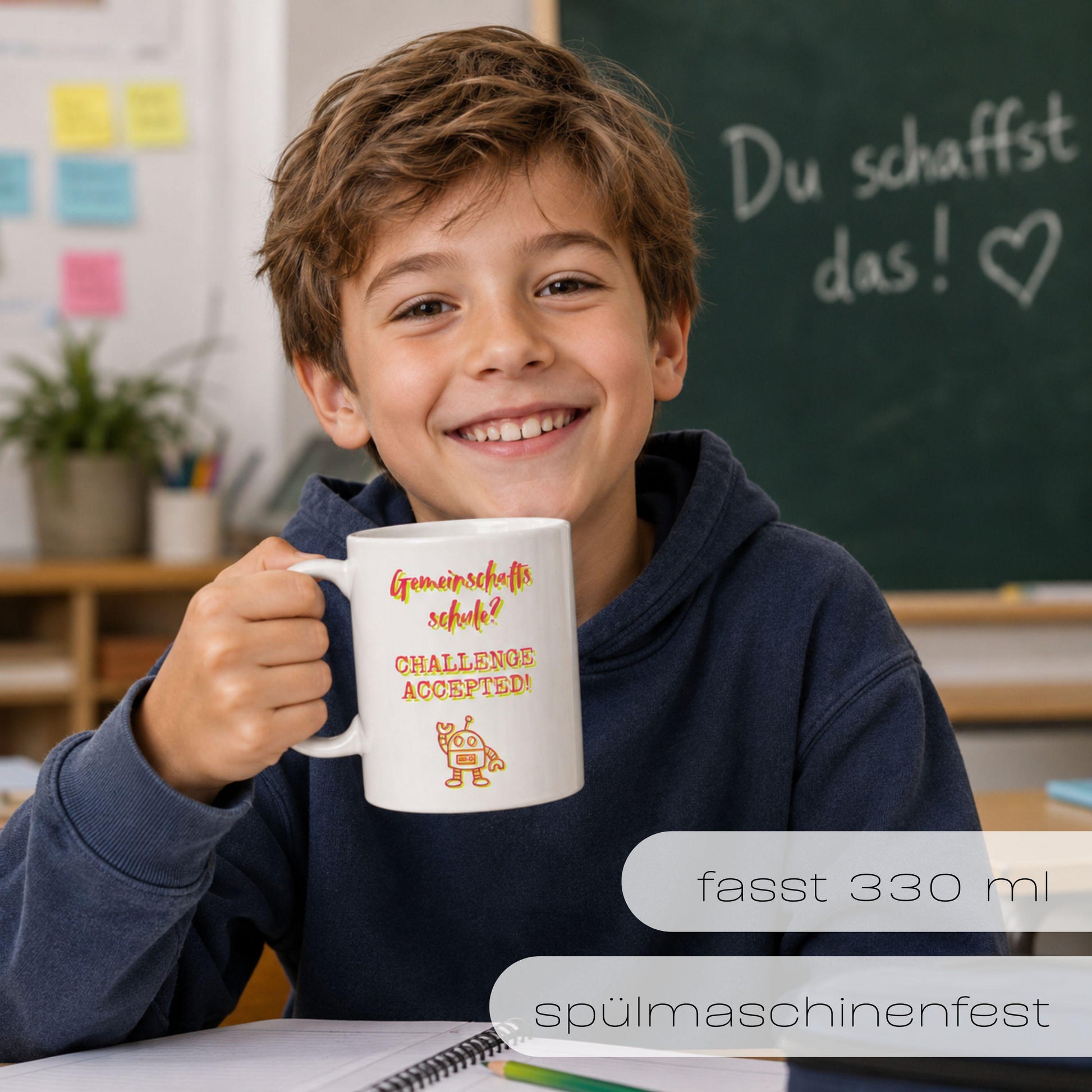 Cooles Geschenk zum Start in die Gemeinschaftsschule | Motivations-Tasse Schulanfangsgeschenk | Geschenk… – Ansicht 5