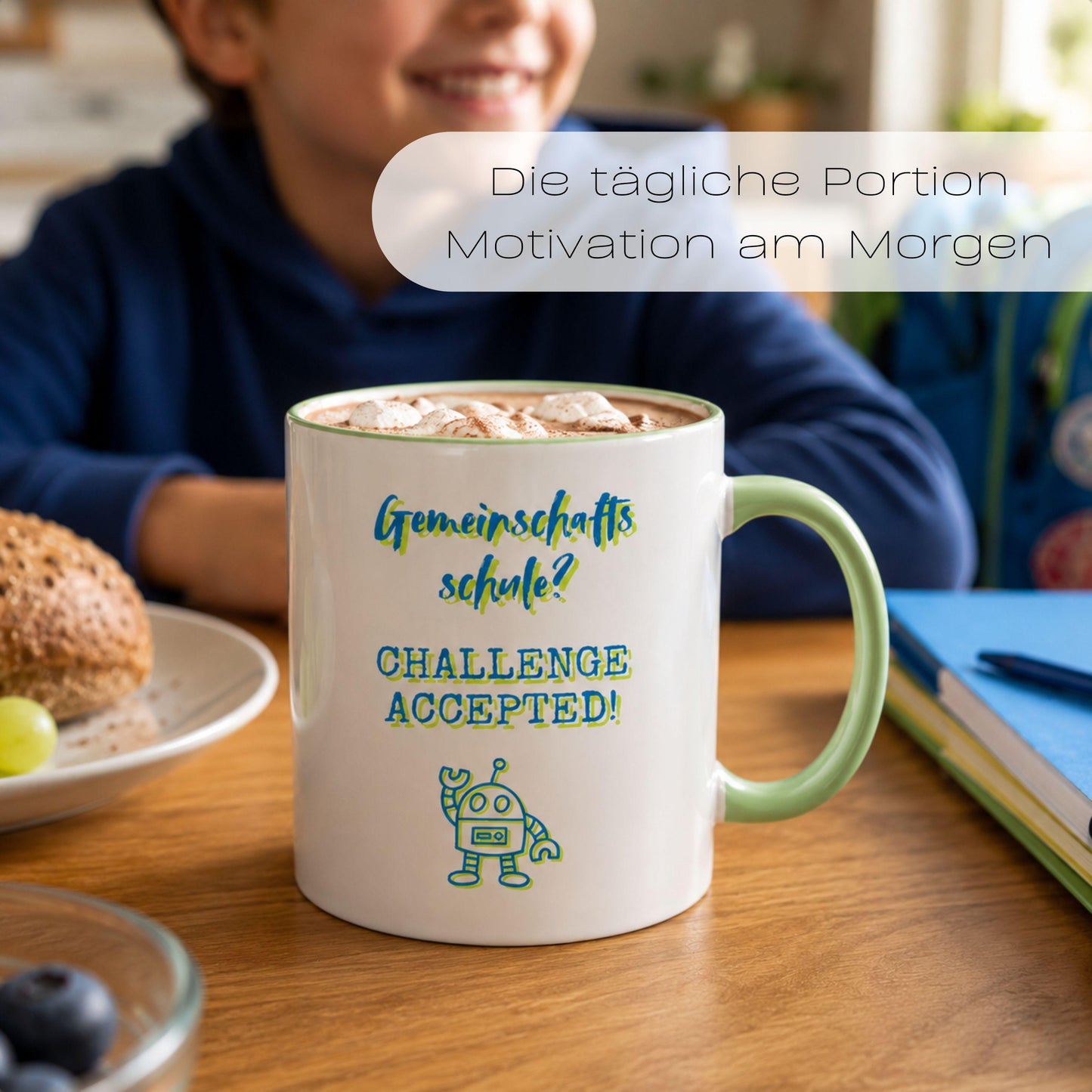Cooles Geschenk zum Start in die Gemeinschaftsschule | Motivations-Tasse Schulanfangsgeschenk | Geschenk… – Ansicht 3