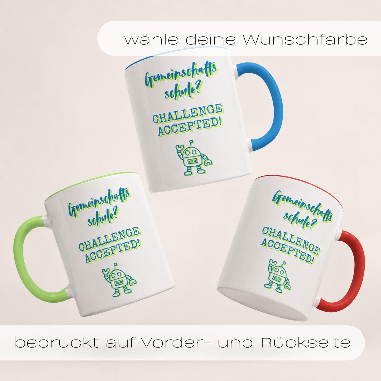 Cooles Geschenk zum Start in die Gemeinschaftsschule | Motivations-Tasse Schulanfangsgeschenk | Geschenk… – Ansicht 4