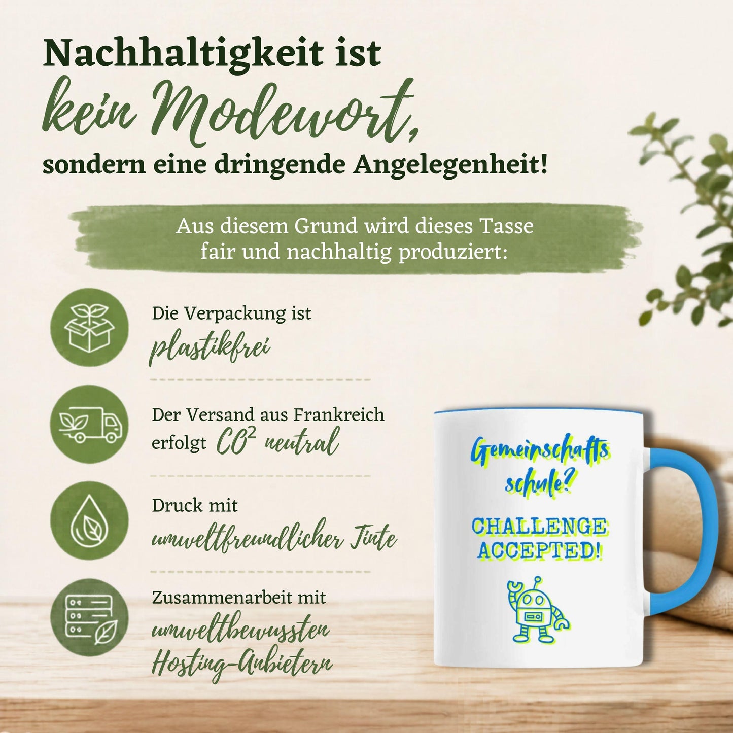 Cooles Geschenk zum Start in die Gemeinschaftsschule | Motivations-Tasse Schulanfangsgeschenk | Geschenk… – Ansicht 5