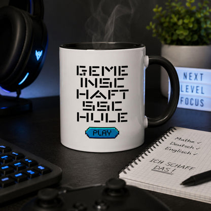 Tasse Gemeinschaftsschule für Gamer | Lustige Tasse zum Schulstart | Geschenk für Gemeinschaftsschüler | Geschenk Lehrer…