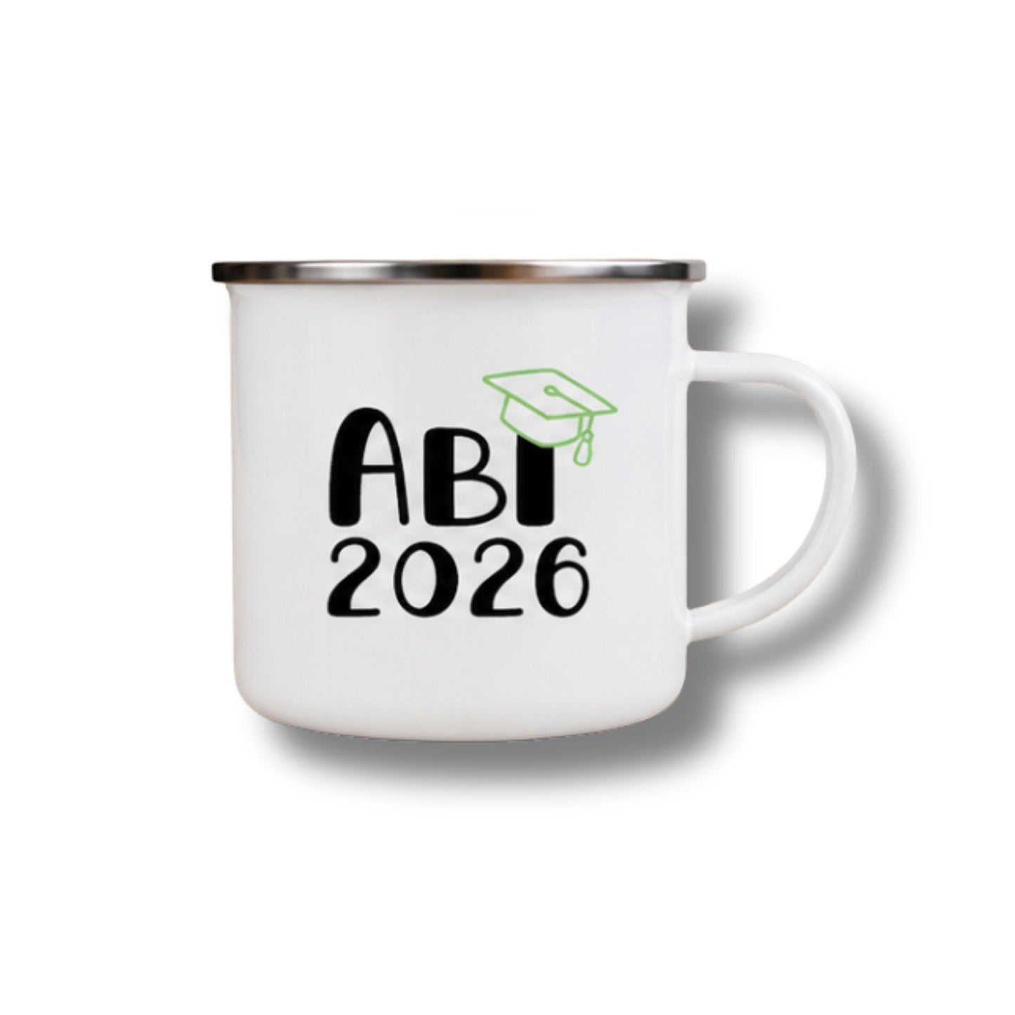 Emaille Tasse Abi 2026 Nachhaltiges Abiturgeschenk, befüllbar mit Süßigkeiten oder Geld – Ansicht 10