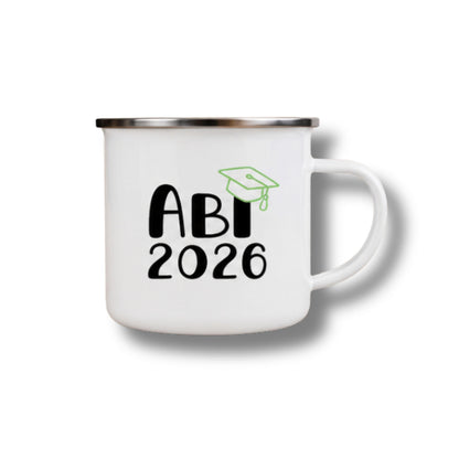 Emaille Tasse Abi 2026 Nachhaltiges Abiturgeschenk, befüllbar mit Süßigkeiten oder Geld – Ansicht 10