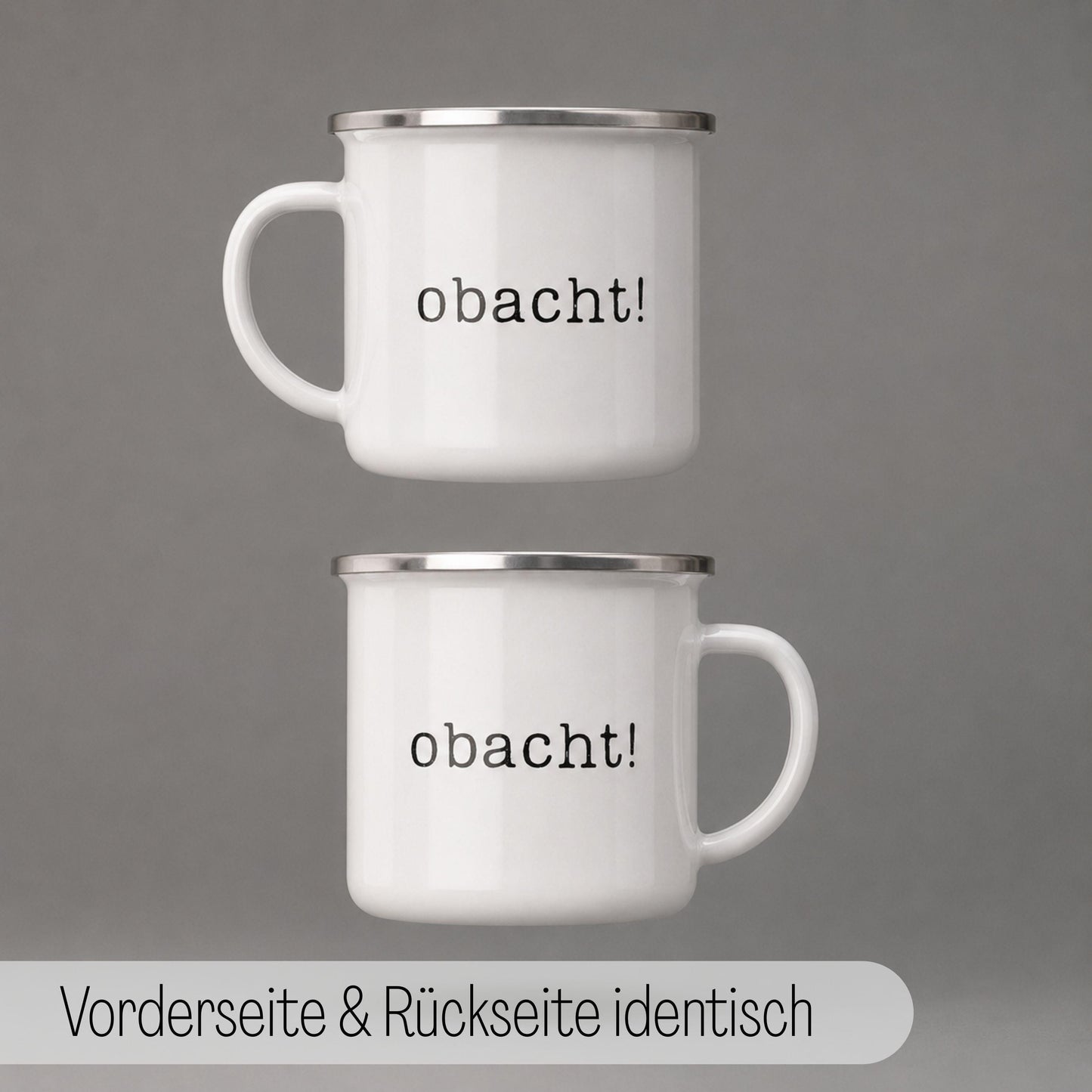 Die ultimative Schwabentasse fürs Büro: „Obacht!“, minimalistisch, aber nicht zu übersehen. Lustiges… – Ansicht 2
