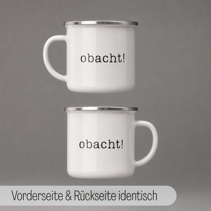 Die ultimative Schwabentasse fürs Büro: „Obacht!“, minimalistisch, aber nicht zu übersehen. Lustiges… – Ansicht 2