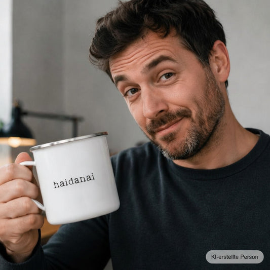 Das emotionalste schwäbische Wort auf einer Emaille Tasse „Haidanai!“, herrlich ausdrucksstark für expressive Schwäbinnen und…