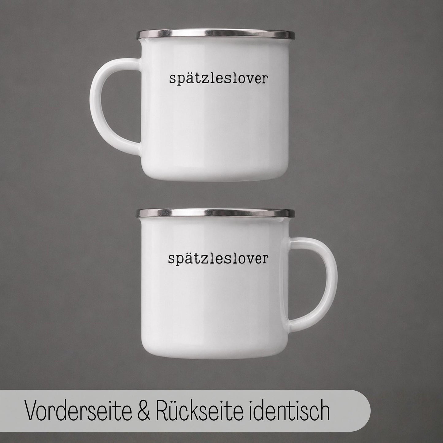Spätzleslover Emaille Tasse für echte Fans. Eine kompromisslose Ansage für echte Schwaben oder gut… – Ansicht 3