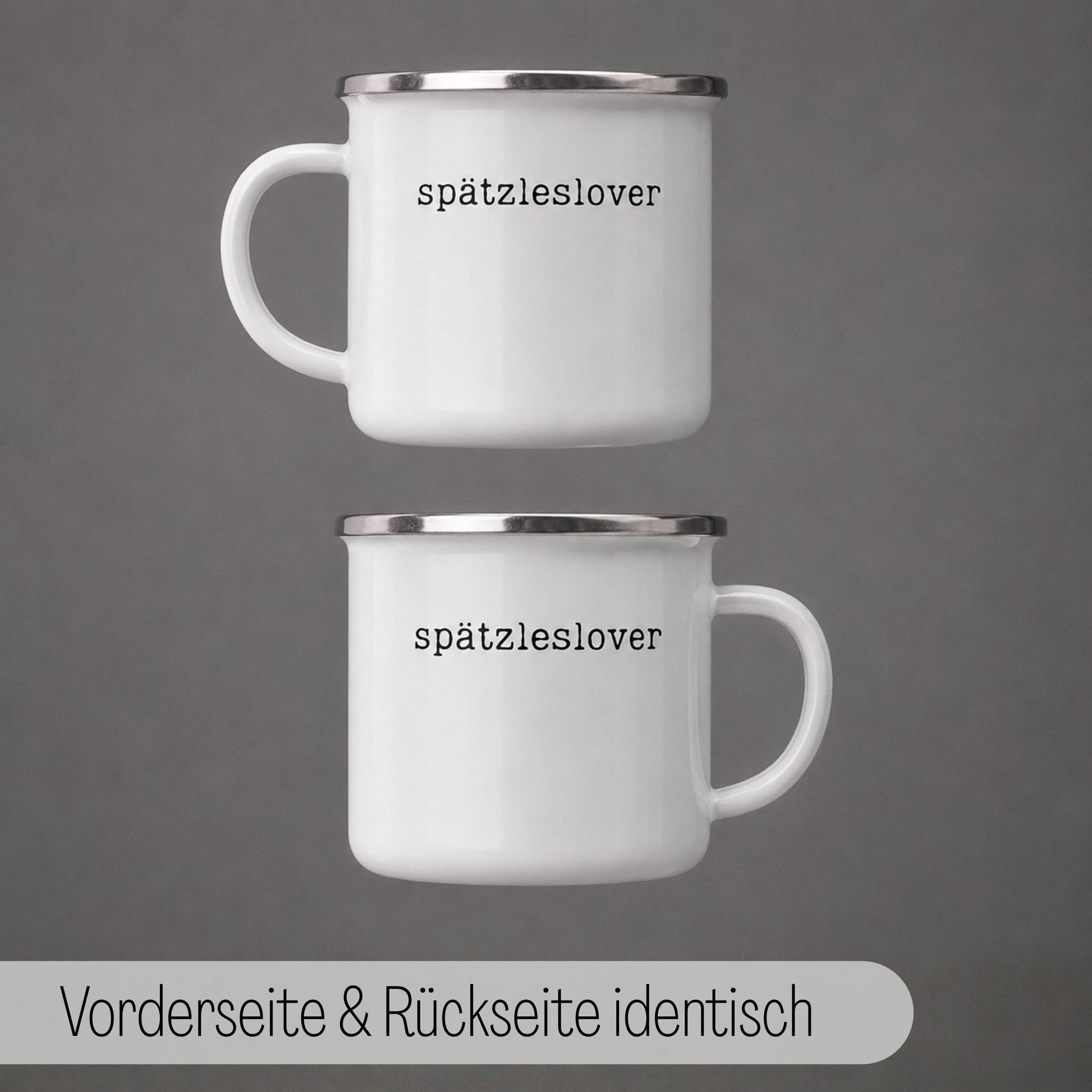 Spätzleslover Emaille Tasse für echte Fans. Eine kompromisslose Ansage für echte Schwaben oder gut… – Ansicht 3