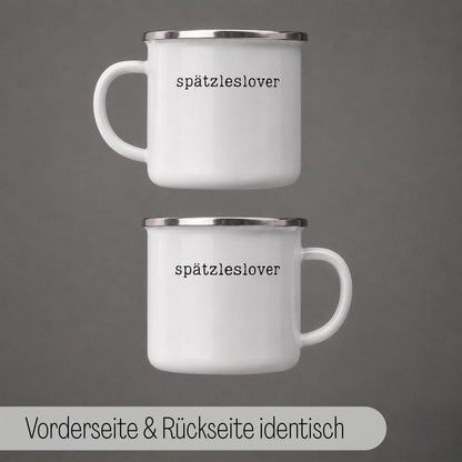 Spätzleslover Emaille Tasse für echte Fans. Eine kompromisslose Ansage für echte Schwaben oder gut… – Ansicht 3