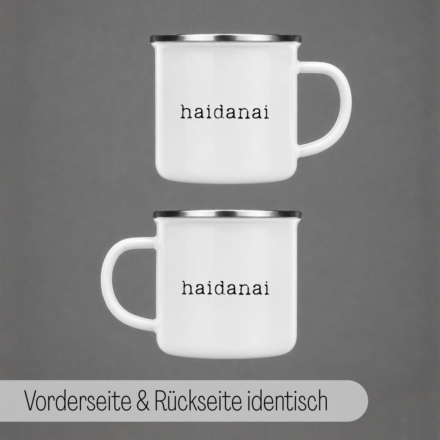 Das emotionalste schwäbische Wort auf einer Emaille Tasse „Haidanai!“, herrlich ausdrucksstark für… – Ansicht 3