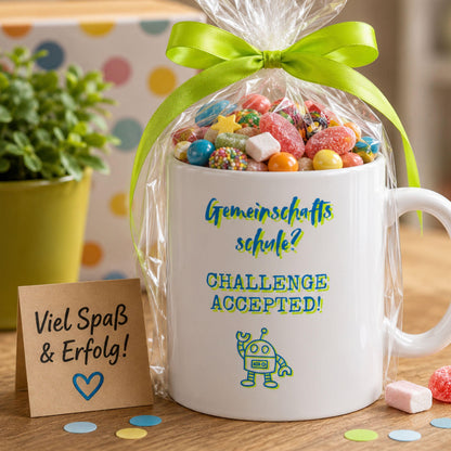 Cooles Geschenk zum Start in die Gemeinschaftsschule | Motivations-Tasse Schulanfangsgeschenk | Geschenk zur 5. Klasse…