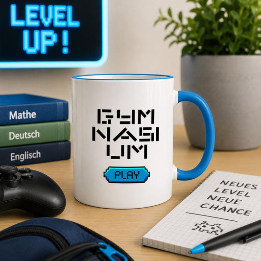 Lustige Tasse für Gymnasiasten | Gamer Tasse mit Aufdruck Gymnasium | Geschenk 5. Klasse Gymnasium | Witziges Geschenk für…