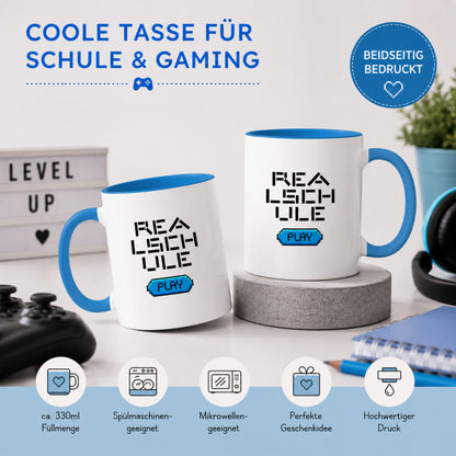 Tasse Realschule für Gamer | Lustige Tasse zum Schulstart | Geschenk für Realschüler | Geschenk für… – Ansicht 2