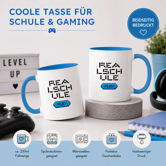 Tasse Realschule für Gamer | Lustige Tasse zum Schulstart | Geschenk für Realschüler | Geschenk für… – Ansicht 2