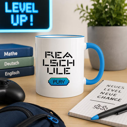 Tasse Realschule für Gamer | Lustige Tasse zum Schulstart | Geschenk für Realschüler | Geschenk für Lehrer Realschule | Tasse…