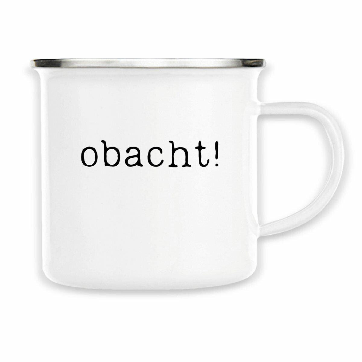 Die ultimative Schwabentasse fürs Büro: „Obacht!“, minimalistisch, aber nicht zu übersehen. Lustiges… – Ansicht 8
