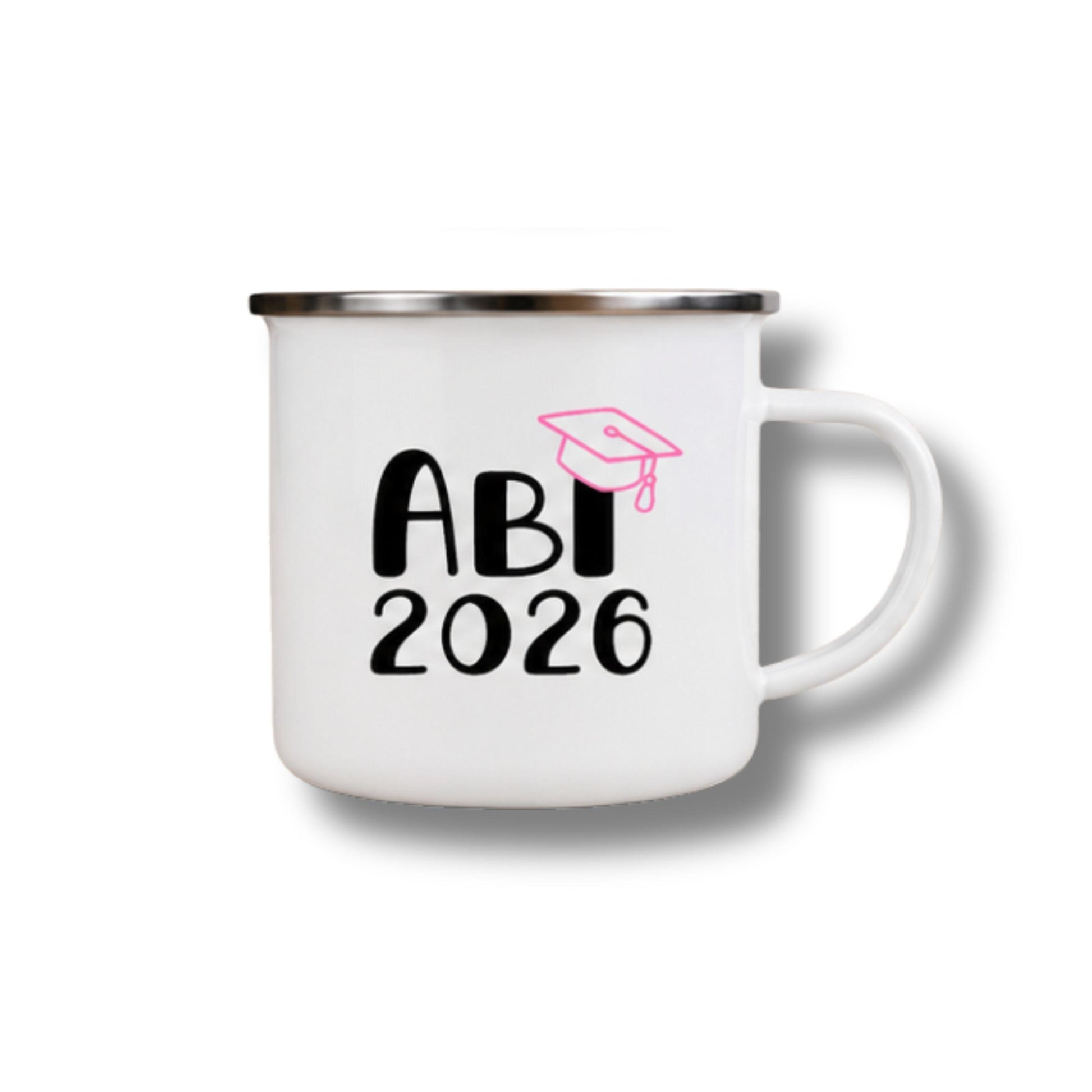 Emaille Tasse Abi 2026 Nachhaltiges Abiturgeschenk, befüllbar mit Süßigkeiten oder Geld – Ansicht 9