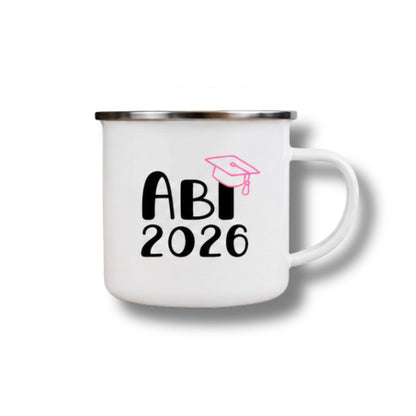 Emaille Tasse Abi 2026 Nachhaltiges Abiturgeschenk, befüllbar mit Süßigkeiten oder Geld – Ansicht 9