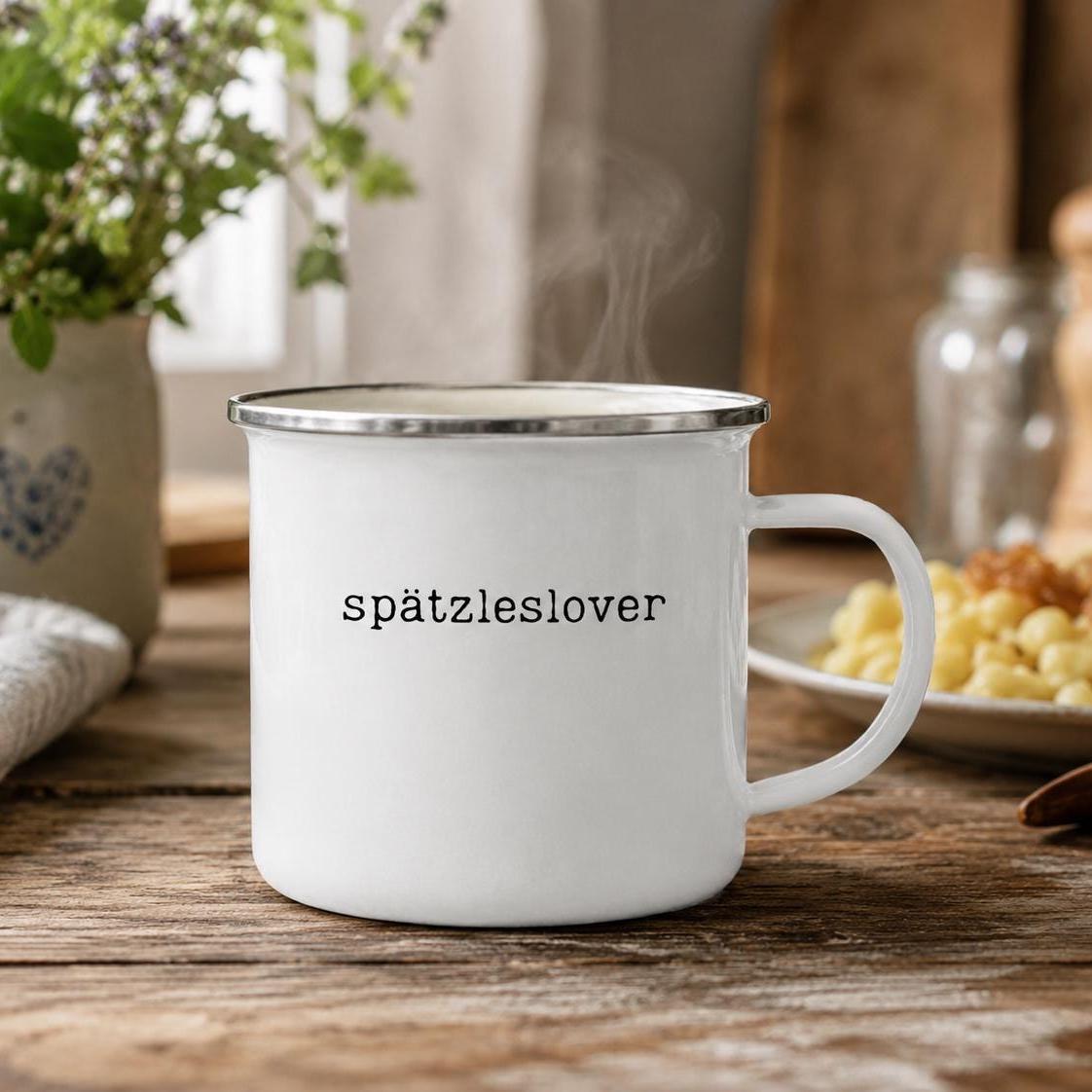 Spätzleslover Emaille Tasse für echte Fans. Eine kompromisslose Ansage für echte Schwaben oder gut… – Ansicht 6