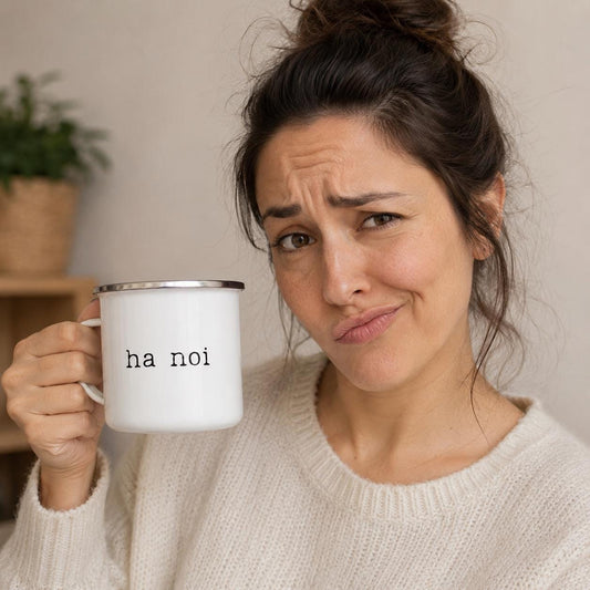 Schwäbische Statement Tasse „Ha noi!“ Minimalistisch und ausdrucksstark. Echt schwäbisch eben!