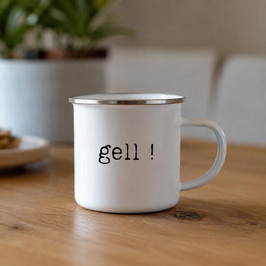 Typisch schwäbische Statement Tasse „gell!“ Das gesamte Schwabentum in ein Wort gefasst - perfektes Geschenk für Schwoba