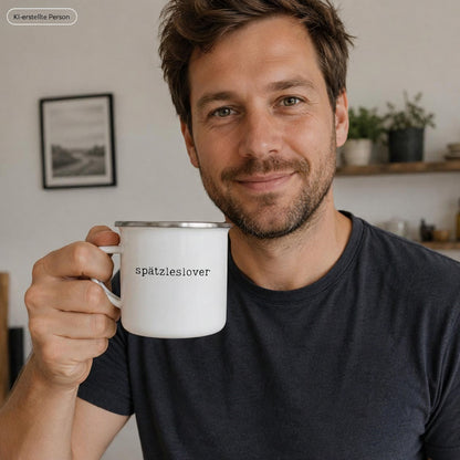 Spätzleslover Emaille Tasse für echte Fans. Eine kompromisslose Ansage für echte Schwaben oder gut… – Ansicht 7