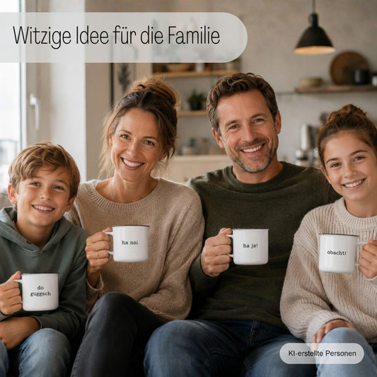 Schwäbische Statement Tasse „Ha noi!“ Minimalistisch und ausdrucksstark. Echt schwäbisch eben! – Ansicht 2