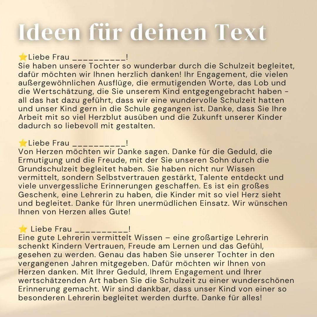 Abschiedsgeschenk für die Lehrerin: Liebevoll gestaltete Geschenkbox als persönliches Dankeschön zum… – Ansicht 8