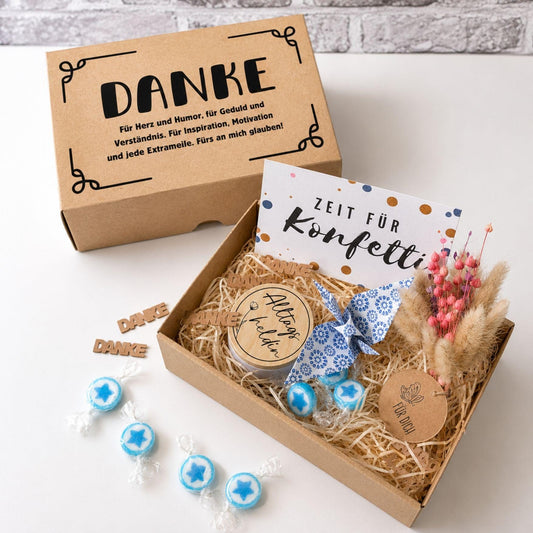 Abschiedsgeschenk für Erzieherin: Liebevoll gestaltete Geschenkbox als persönliches Dankeschön zum Abschied aus Krippe oder…