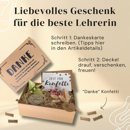 Abschiedsgeschenk für die Lehrerin: Liebevoll gestaltete Geschenkbox als persönliches Dankeschön zum… – Ansicht 7