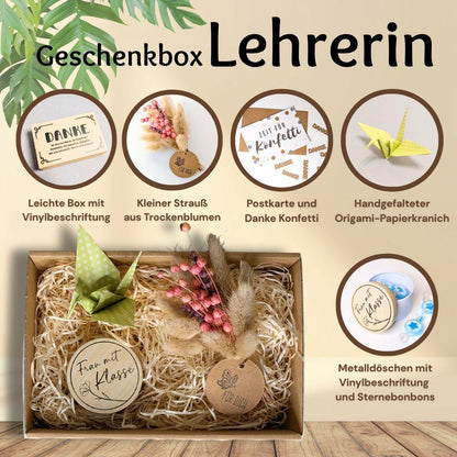 Abschiedsgeschenk für die Lehrerin: Liebevoll gestaltete Geschenkbox als persönliches Dankeschön zum… – Ansicht 2