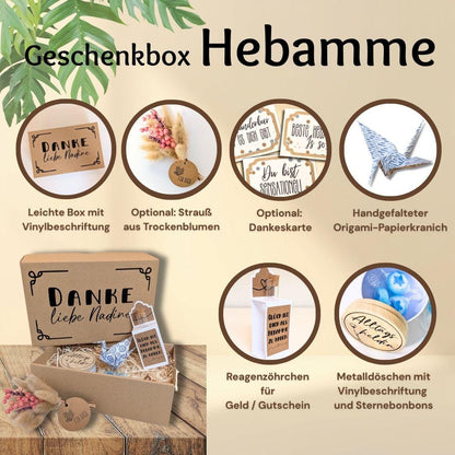 Personalisiertes Geschenk als Dankeschön für deine Hebamme | Geschenkbox mit Geldgeschenk für Hebamme |… – Ansicht 5