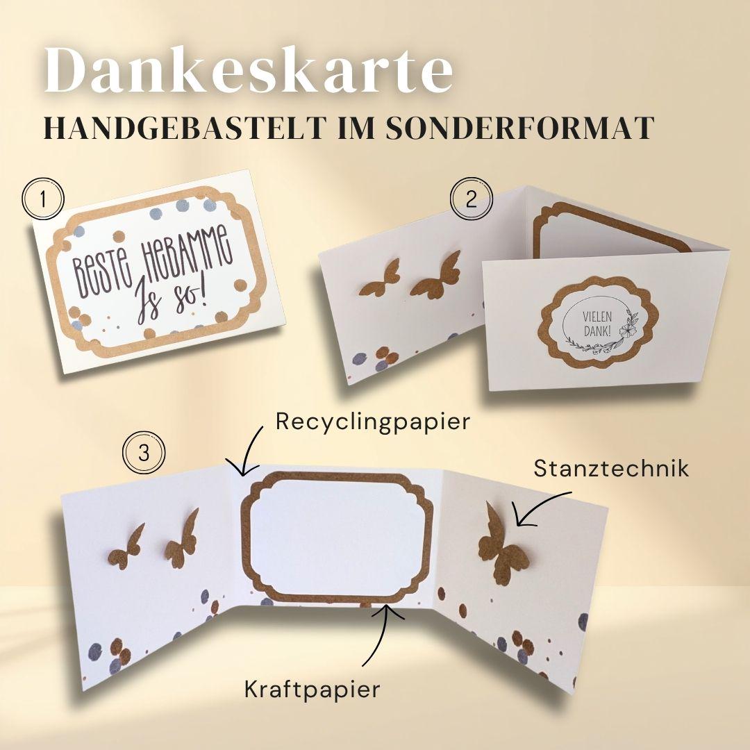 Handgemachte Dankeskarte für deine Hebamme | Bedanke dich bei deiner Hebamme mit einer persönlichen Karte… – Ansicht 6