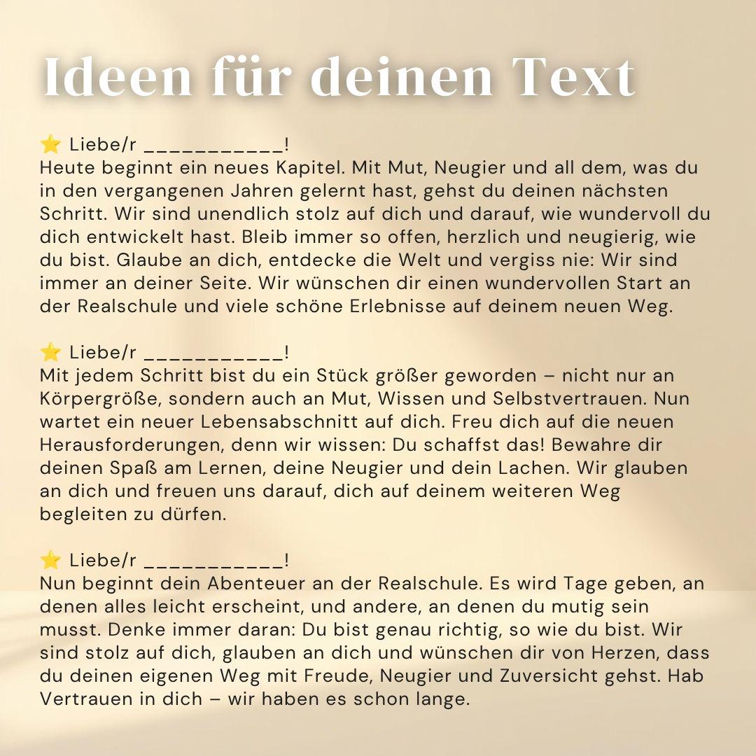 Personalisiertes Geschenk Schulstart Realschule | Versüße den Start in die Realschule mit einer… – Ansicht 10